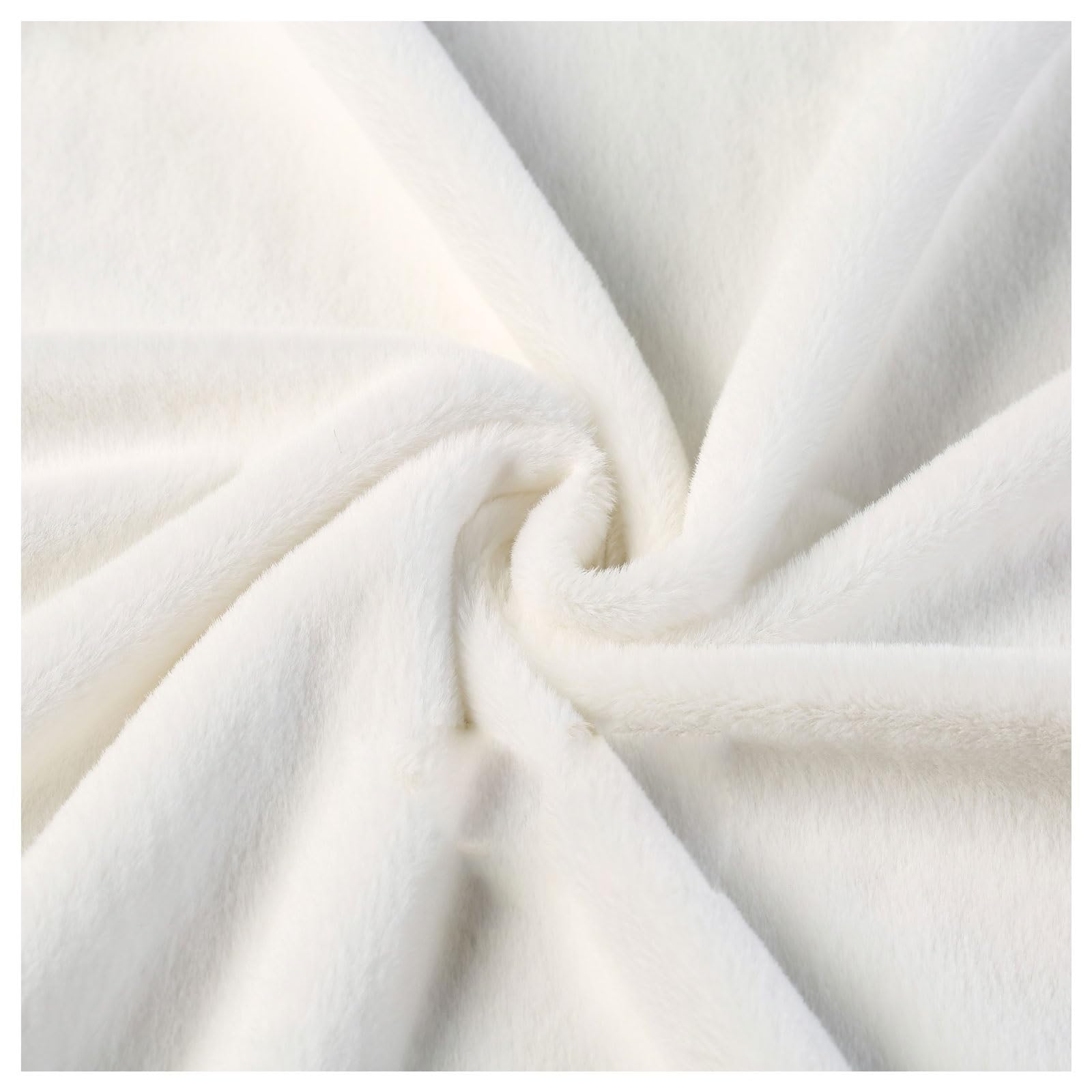 Soft and Fluffy Faux Fur Material, 5mm Shaggy Faux Fur Fabric, Comfortable and Soft DIY Faux Fur Fabric for DIY Projects, Cosplay, Costumes, 50x160cm/50x50cm (Color : White, Size : 50x160cm)