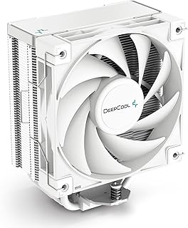 DeepCool AK400 WH White CPU Air Cooler 220w TDP Single-Tower 6mm x 4 Copper Heatpipes All-White CPU Cooler with PWM 120mm FDB Fan 66.47 CFM Airflow for Intel LGA 1700/1200/1151/1150/1155 AMD AM5/AM4