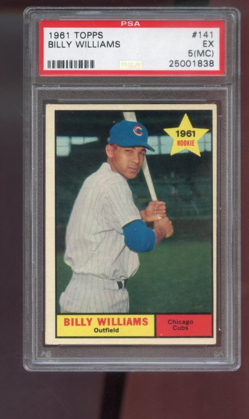 1961 Topps #141 Billy Williams ROOKIE RC PSA 5 (MC) Graded Baseball Card Cubs