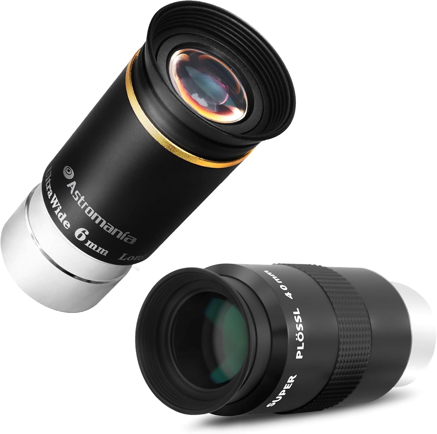Astromania 1.25" 40mm Super Plossl Telescope Eyepiece - Bundle with - 1.25 inch HD Telescope Eyepiece 66 Degree 6mm