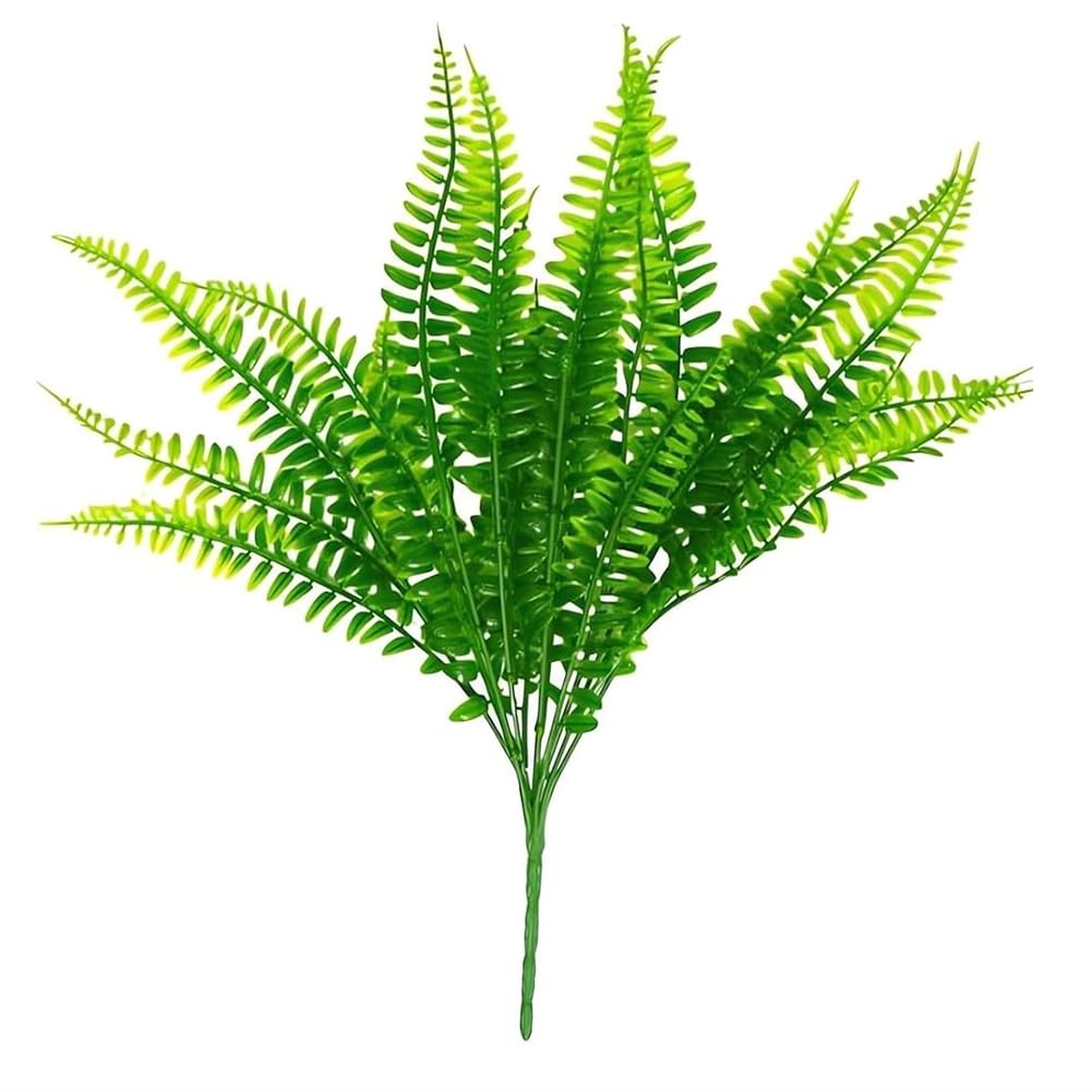 CTRLZS Artificial Ferns for Outdoors & Indoors,Large Faux Ferns Fake Boston Fern Plant for Planter Garden Porch Entrance B