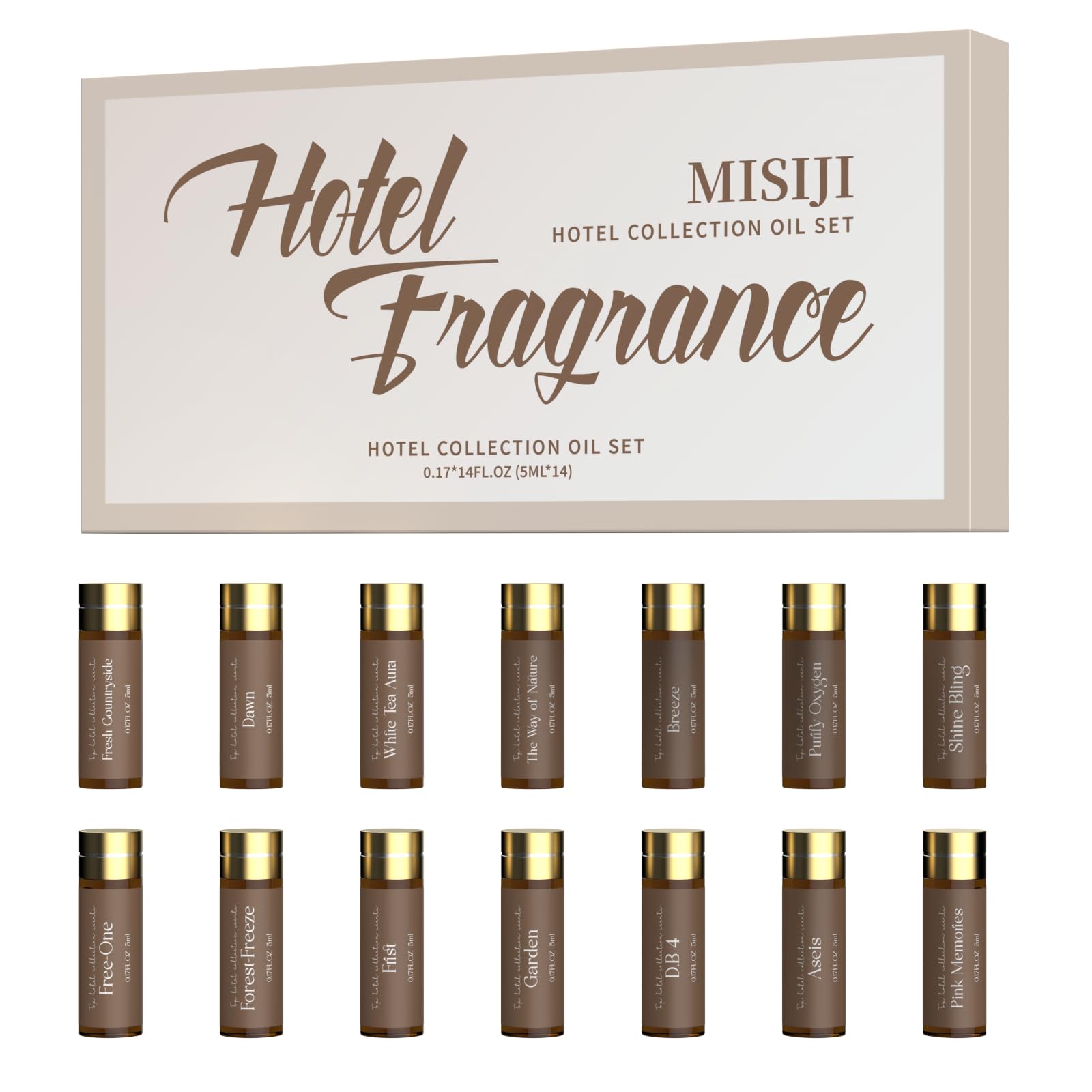 Hotel Diffuser Oil Set,Hotel Scent Essential Oils for Diffuser for Home,Luxury Fragrance Oil for Aromatherapy,14 x 5 ML