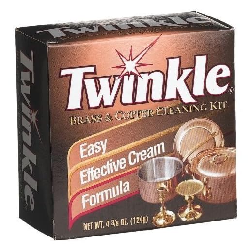 Twinkle Brass & Copper Cleaning Kit, Easy Effective Cream Formula, 4.38-Ounce Box (Pack of 2)