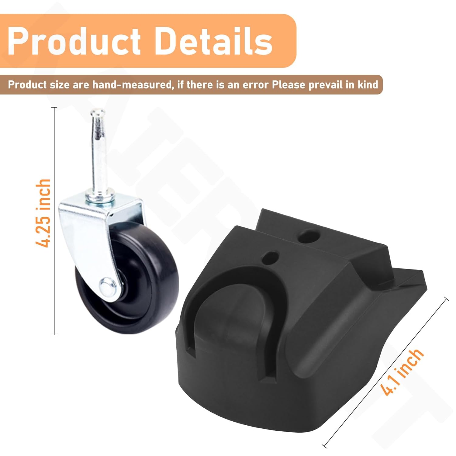 4 Pcs 841174 Wet/Dry Shop Vac Caster Wheel Foot for Rid-GID HD06001 HD09001 HD0600 HD0900, Replace Part 73137