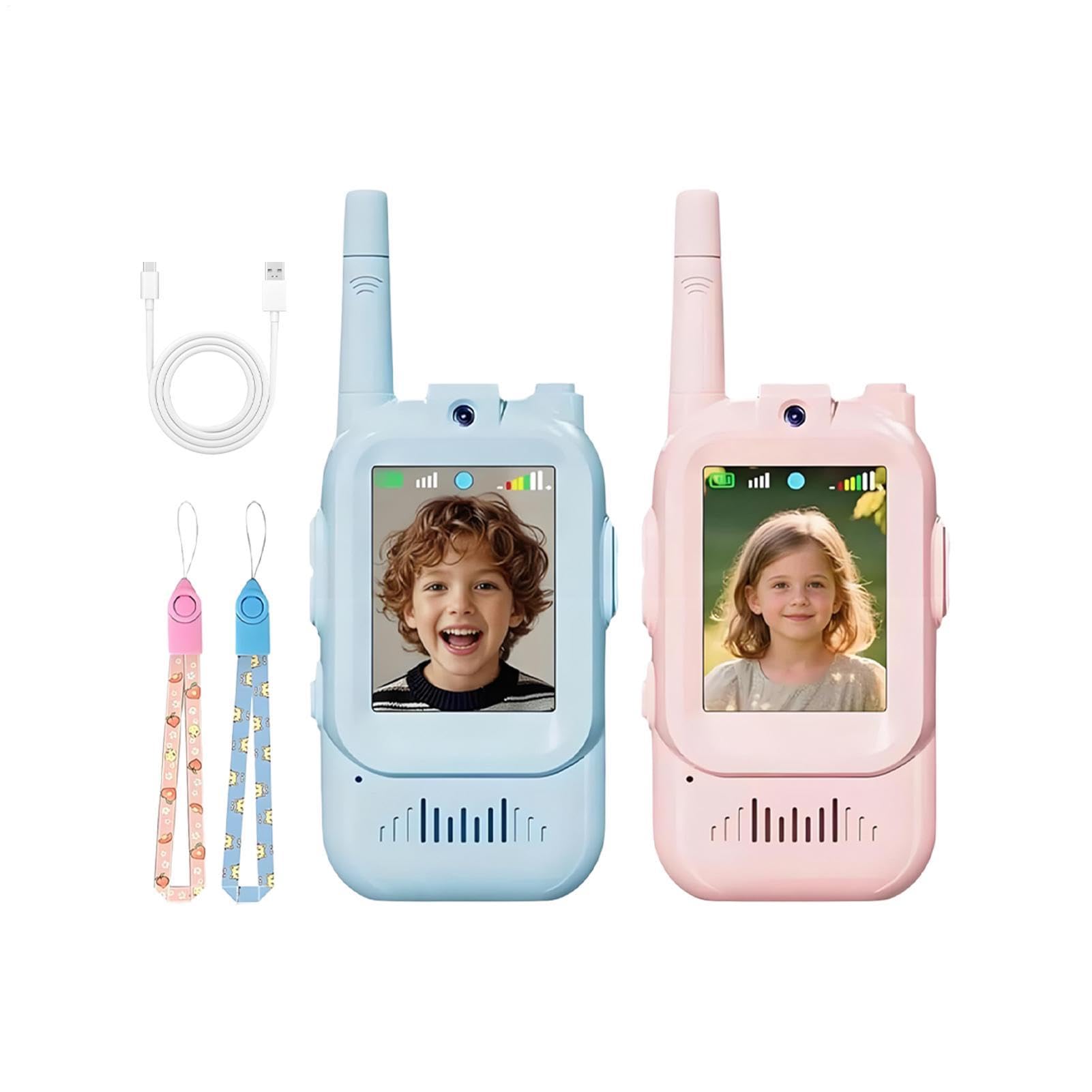 Walkie Talkies para Niños Y Niñas - Radios con Pantalla Y Efectos De Voz | Efectos De Voz para Walkie Talkies Infantiles,para Niños Niñas Juegos Familiares Acampada Navidad