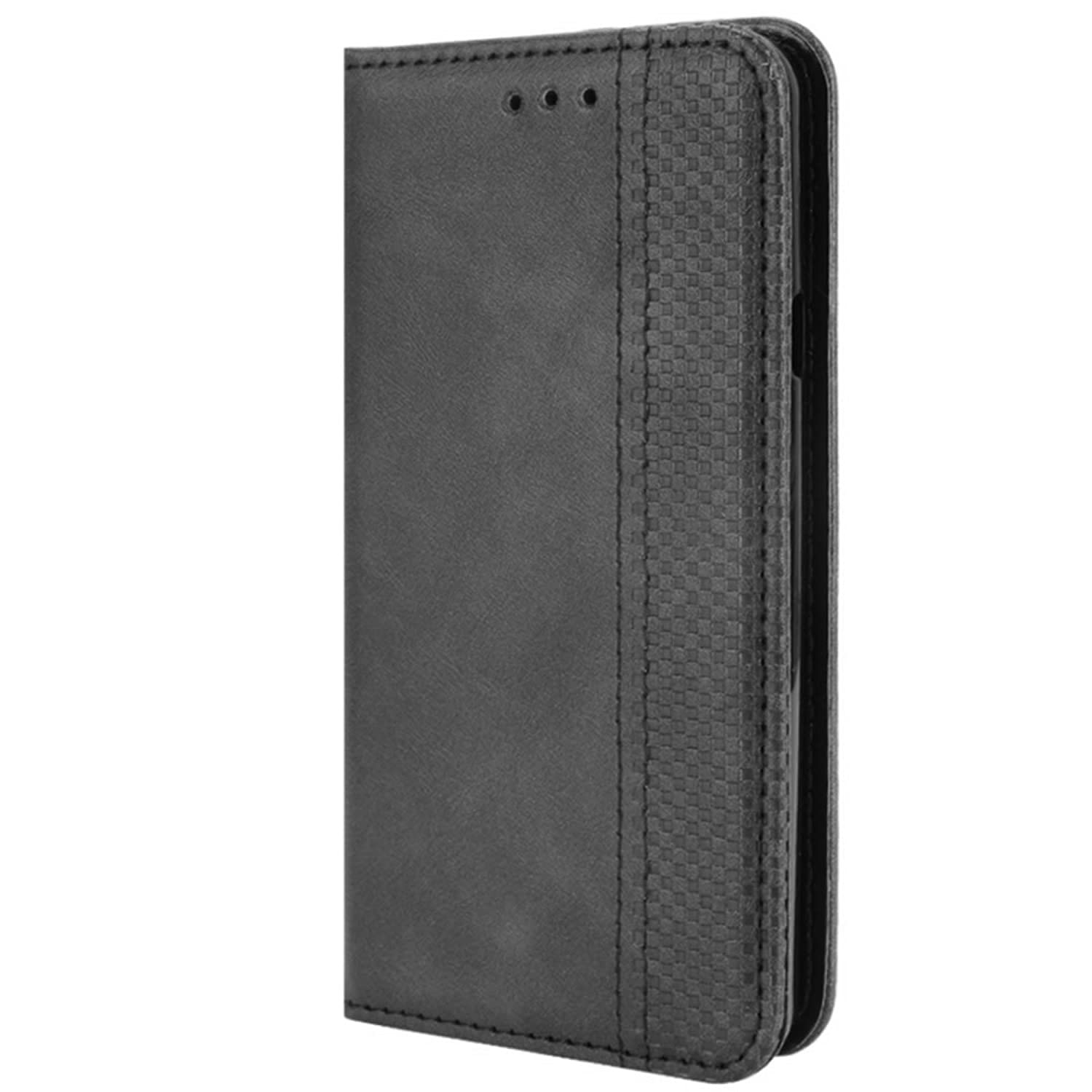 HualuBro - Custodia per LG Q7 Plus, in pelle sintetica PU, con supporto per carte di credito, per LG Q7 / LG Q7+ Plus, colore: Blu