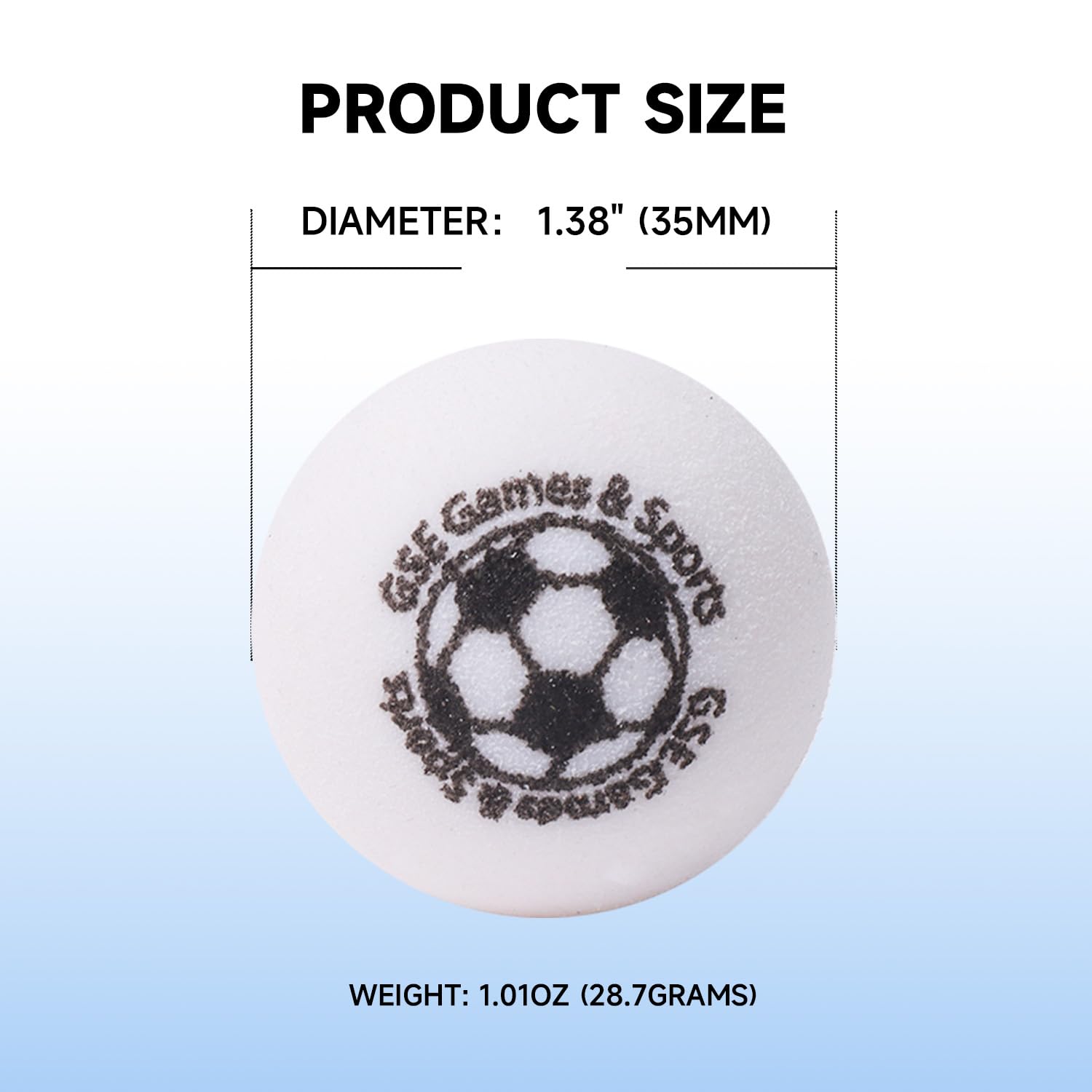GSE Games & Sports Expert Tisch-Ersatz-Fußballbälle, reguläre Größe 35 mm, offizielles Turniertisch-Zubehör, Tisch-Zubehör