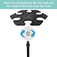 Vista 4 de Soporte hexagonal para micrófono múltiple con cable e inalámbrico, compatible con adaptador de soporte de micrófono de 5/8 pulgadas 3/8 pulgadas