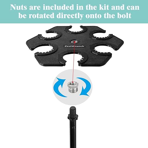 Miniatura 4 de Soporte hexagonal para micrófono múltiple con cable e inalámbrico, compatible con adaptador de soporte de micrófono de 58 pulgadas 38 pulgadas para