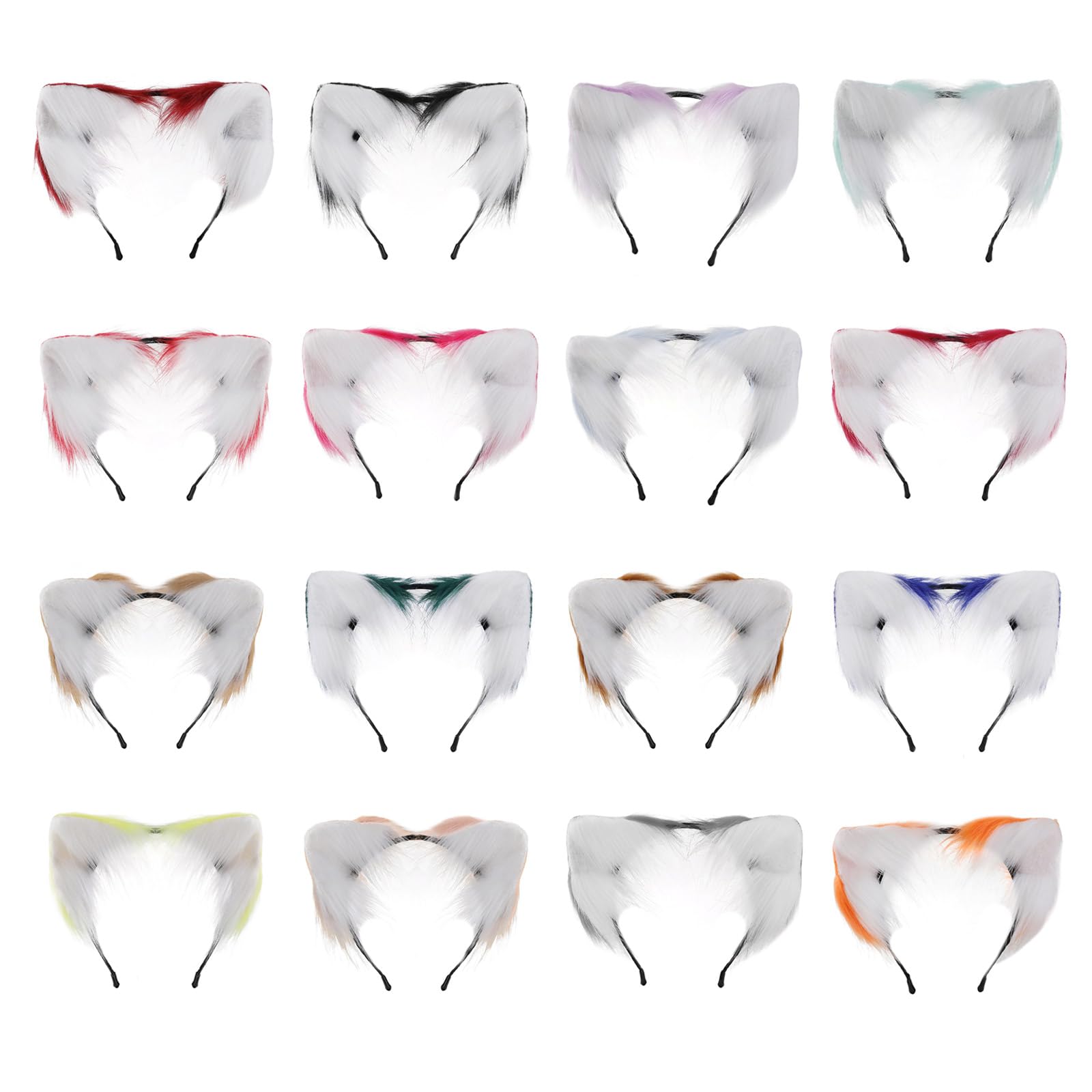 Cerchietto con orecchie di volpe, set di costumi da animale, cerchietto con orecchie e coda di animale, per cosplay, feste di compleanno, carnevale