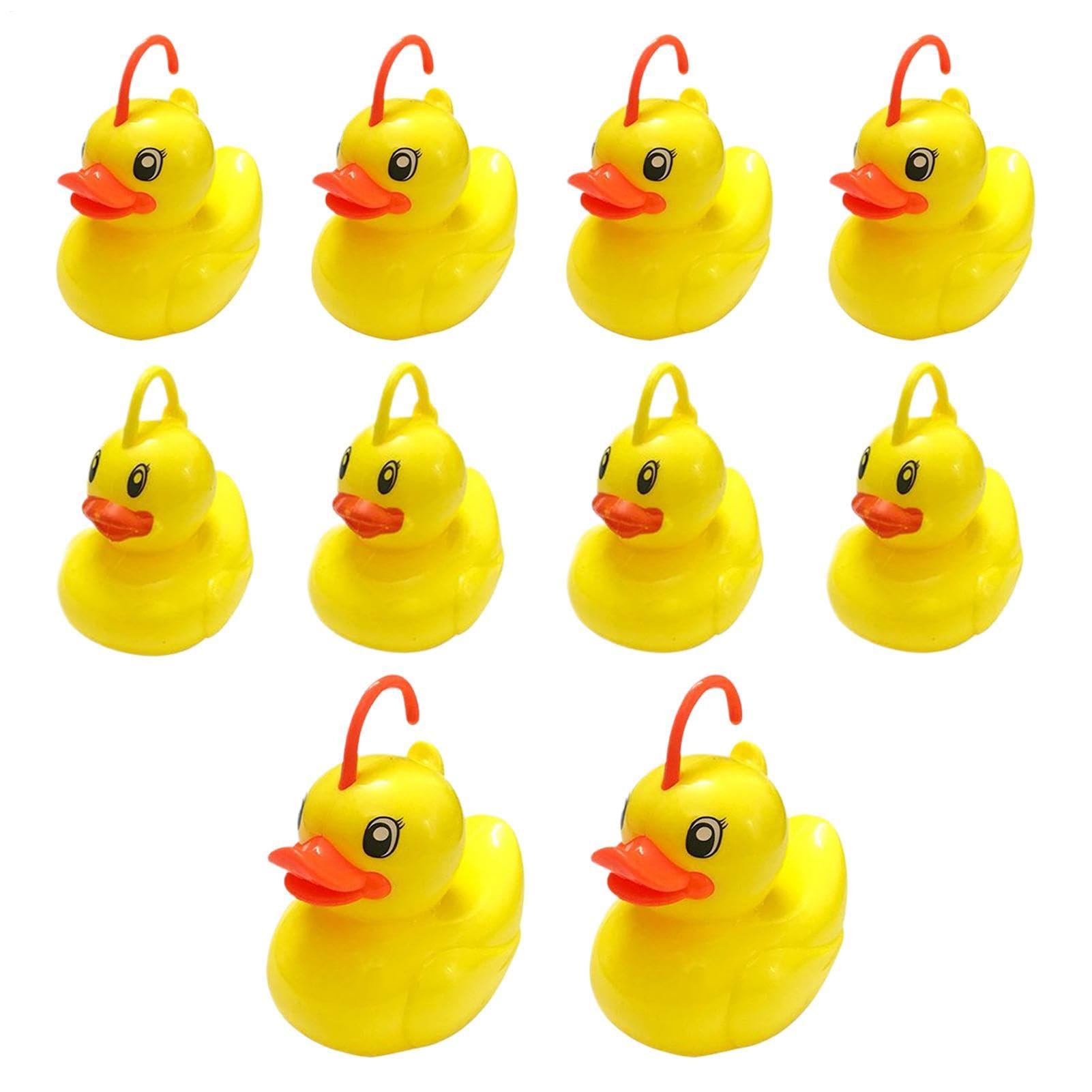 10pcs Duck Fishing Game Bath Toys With Hook 2 Large 4 Medium 4 Small ABS