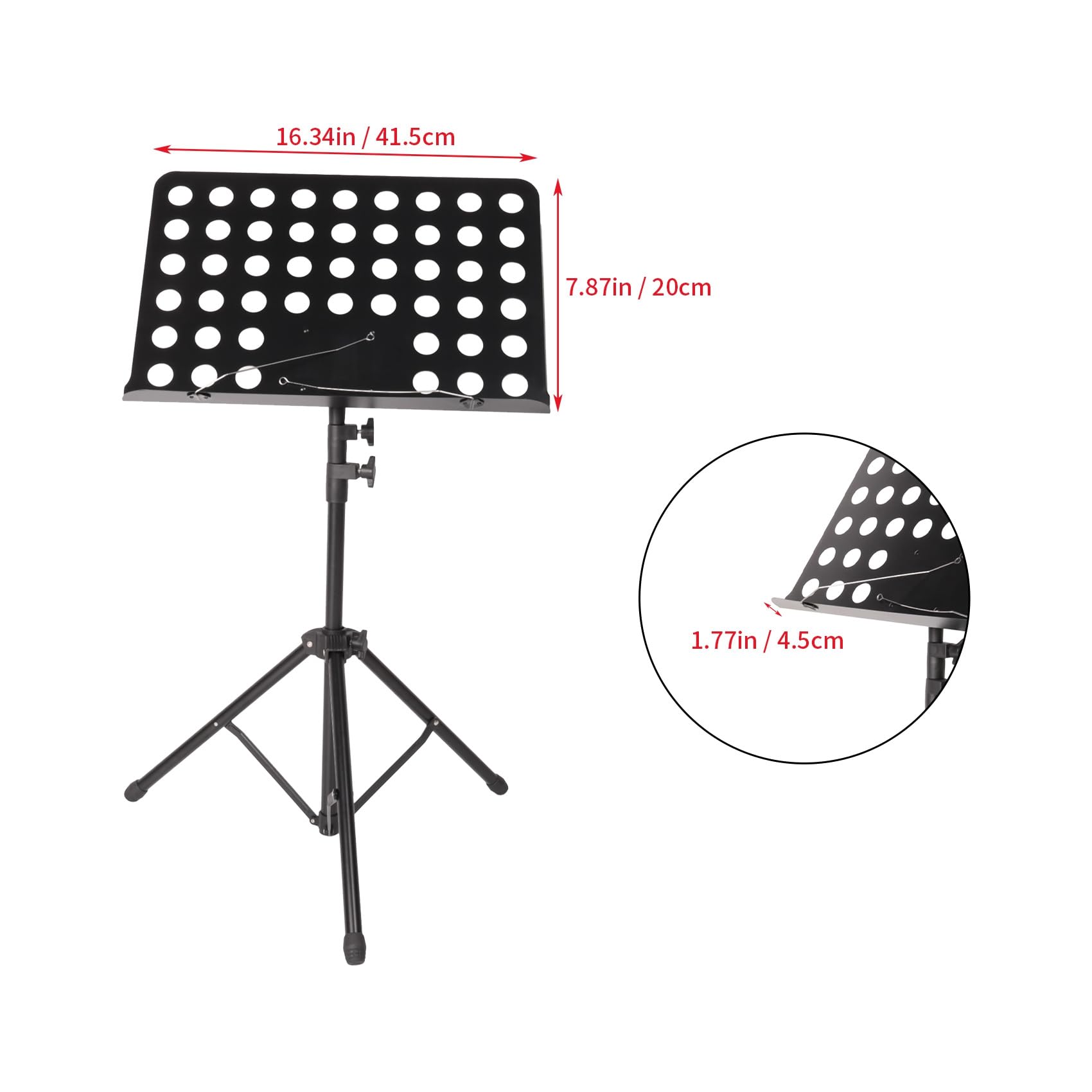 Supporto Musicale Portatile nel Metallo Strumenti Musicali Rimovibili per Violino per Pianoforte Spartiti Chitarra Accessori per Parti di Chitarra