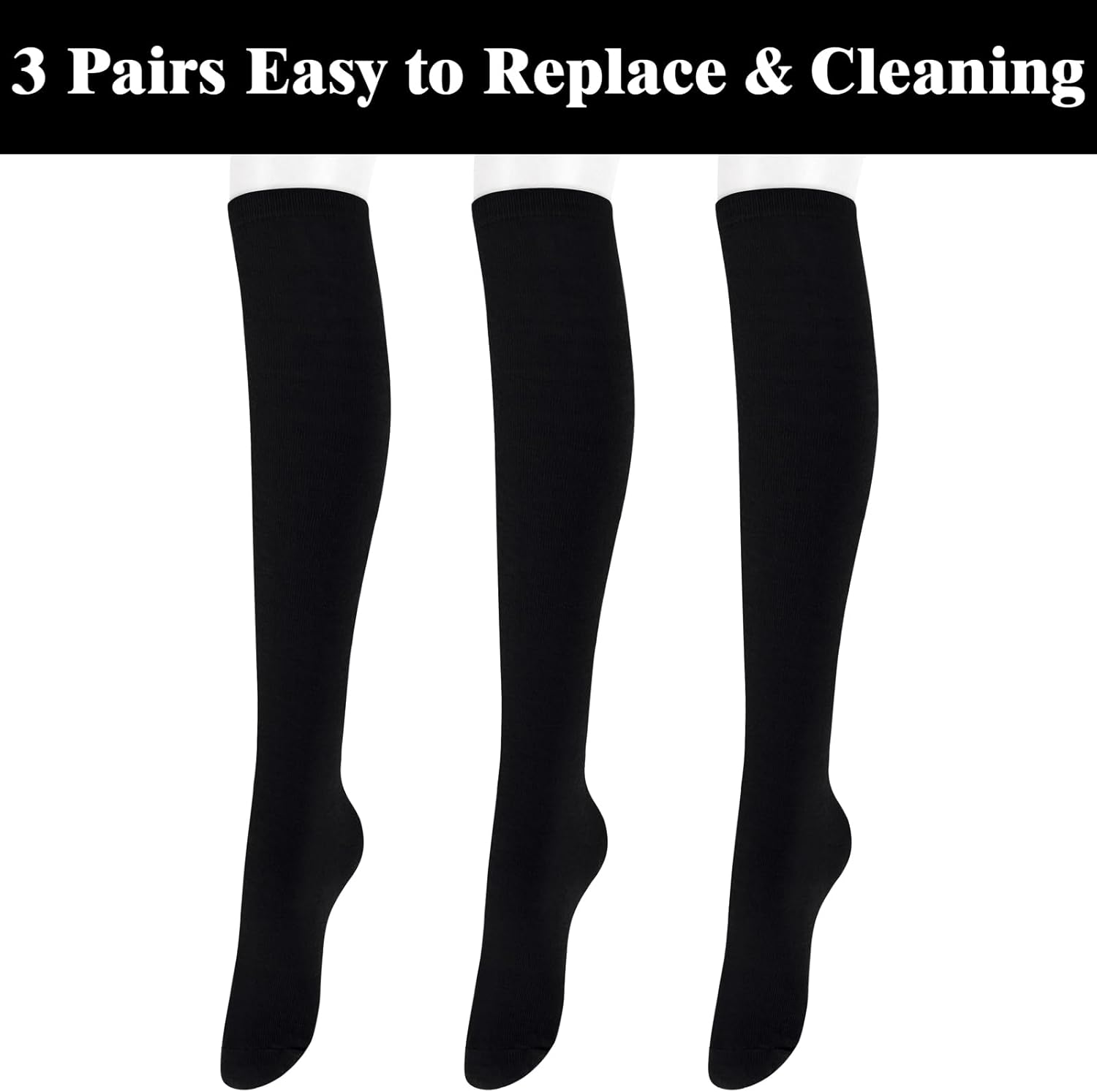 Sarfel Knee High Socks for Woman Knee Socks for Women Cotton Long Sock Tall Sock Women Halloween Costumes Knee High Stockings - Image 5