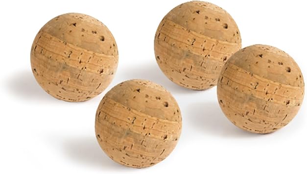 Yoga Studio Unbranded Cork Massage Balls Four Pack, Trigger Point Therapy Ball, Cork Ball Roller for Muscle Tension, Deep Tissue Relief Set of 4 3cm