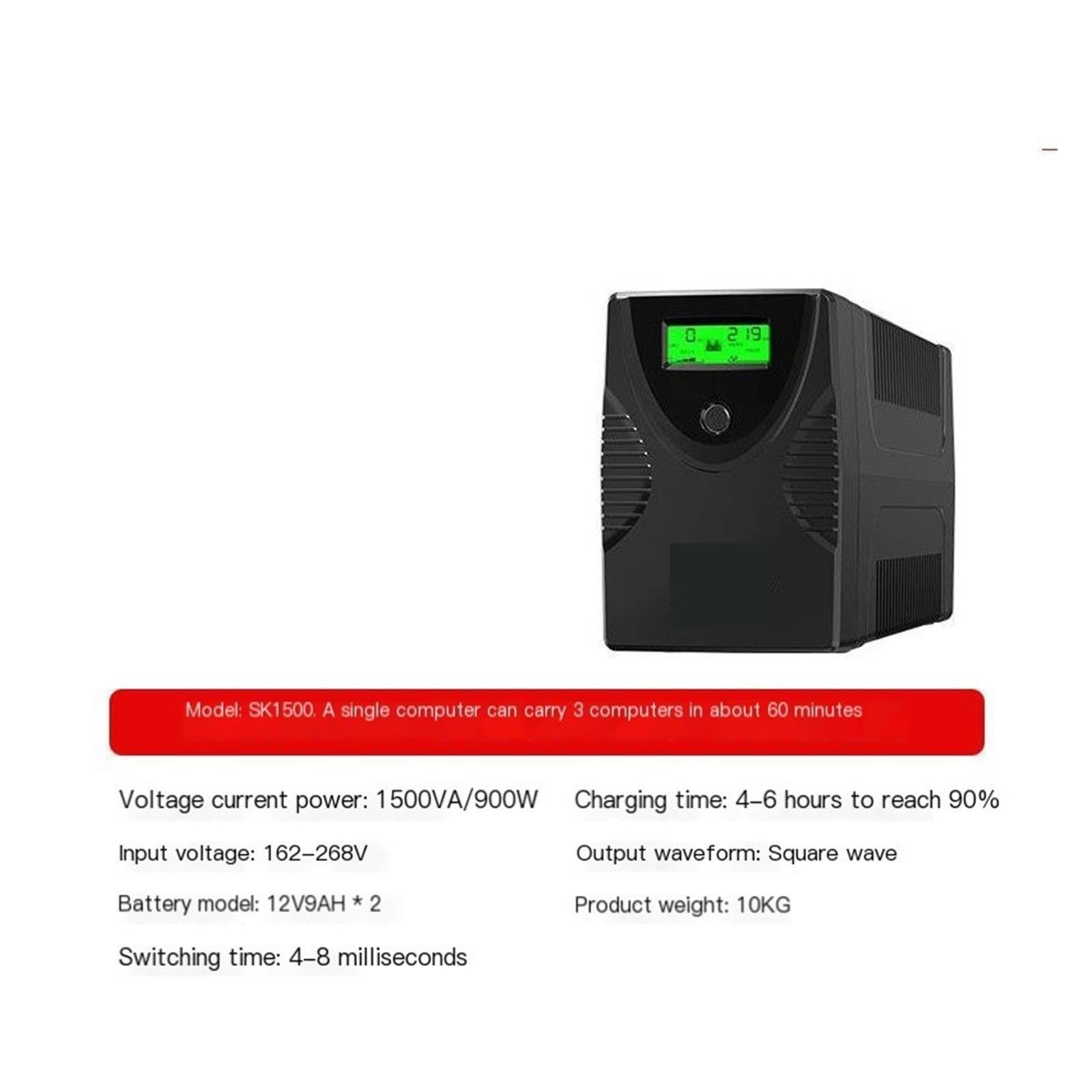 Gruppo di continuità, display LCD SK1500-900W fino a 1500VA