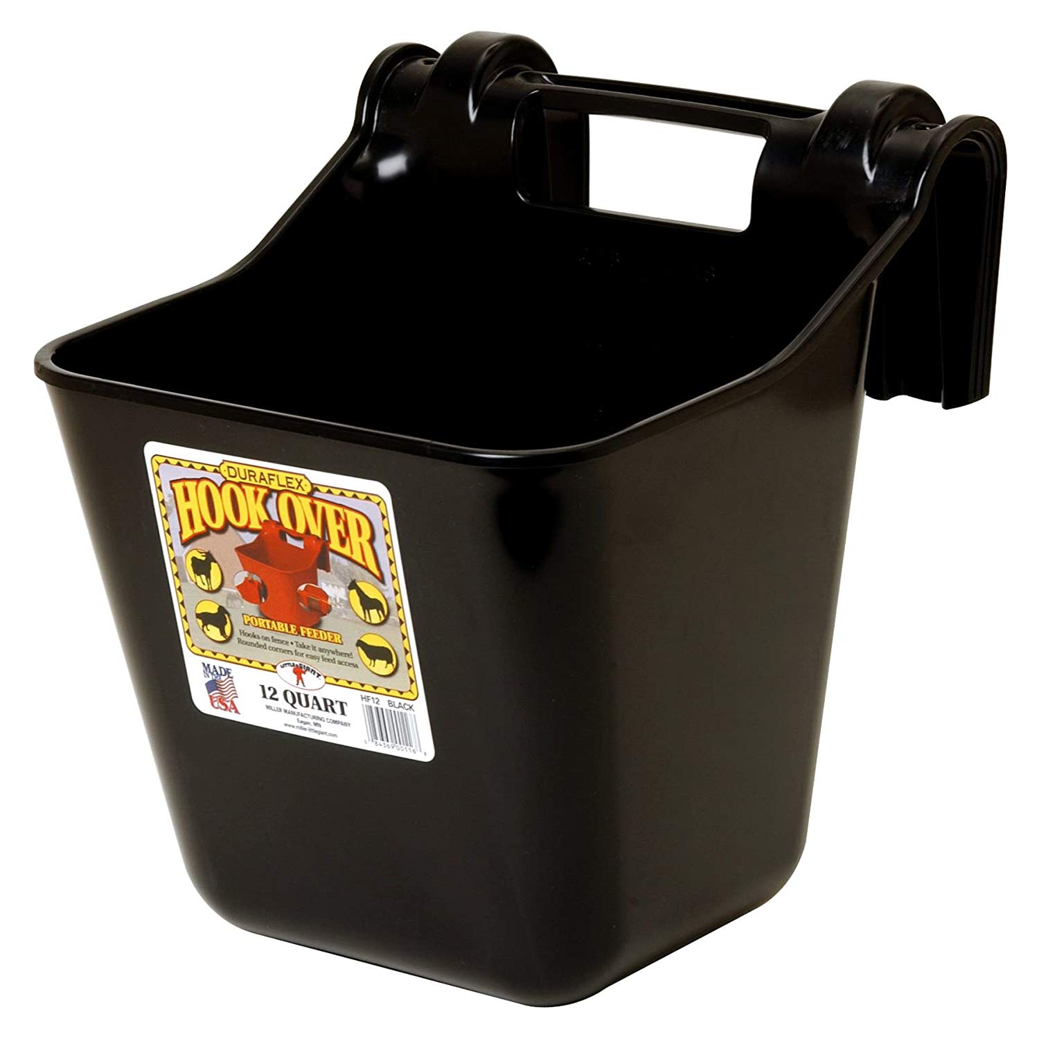 Little Giant HF12BLACK - Alimentador de plástico resistente de 12 cuartos de galón, color negro (paquete de 2)