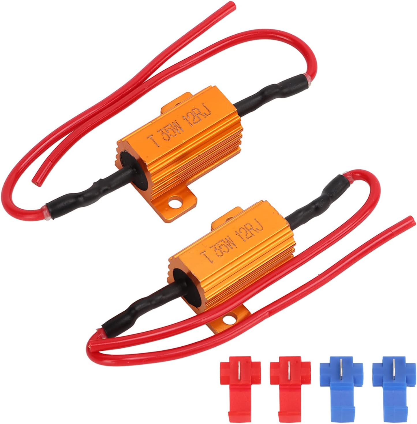 Load Resistor Set, 35W 12Ohm 2 Sets LED Load Resistor for Fog Lights for LED Turn Signals for DRL
