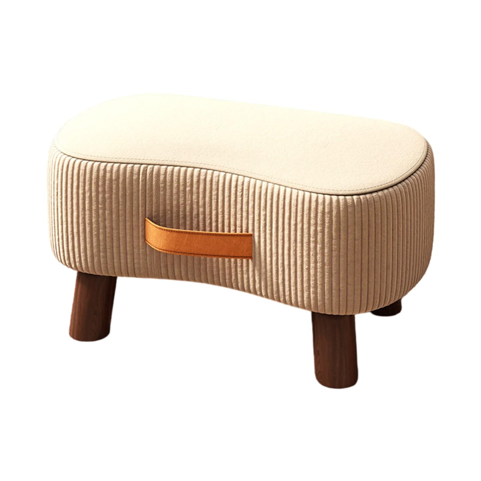Banc-coffre de rangement nuage de pied de lit blanc rembourré pour chambre d'entrée