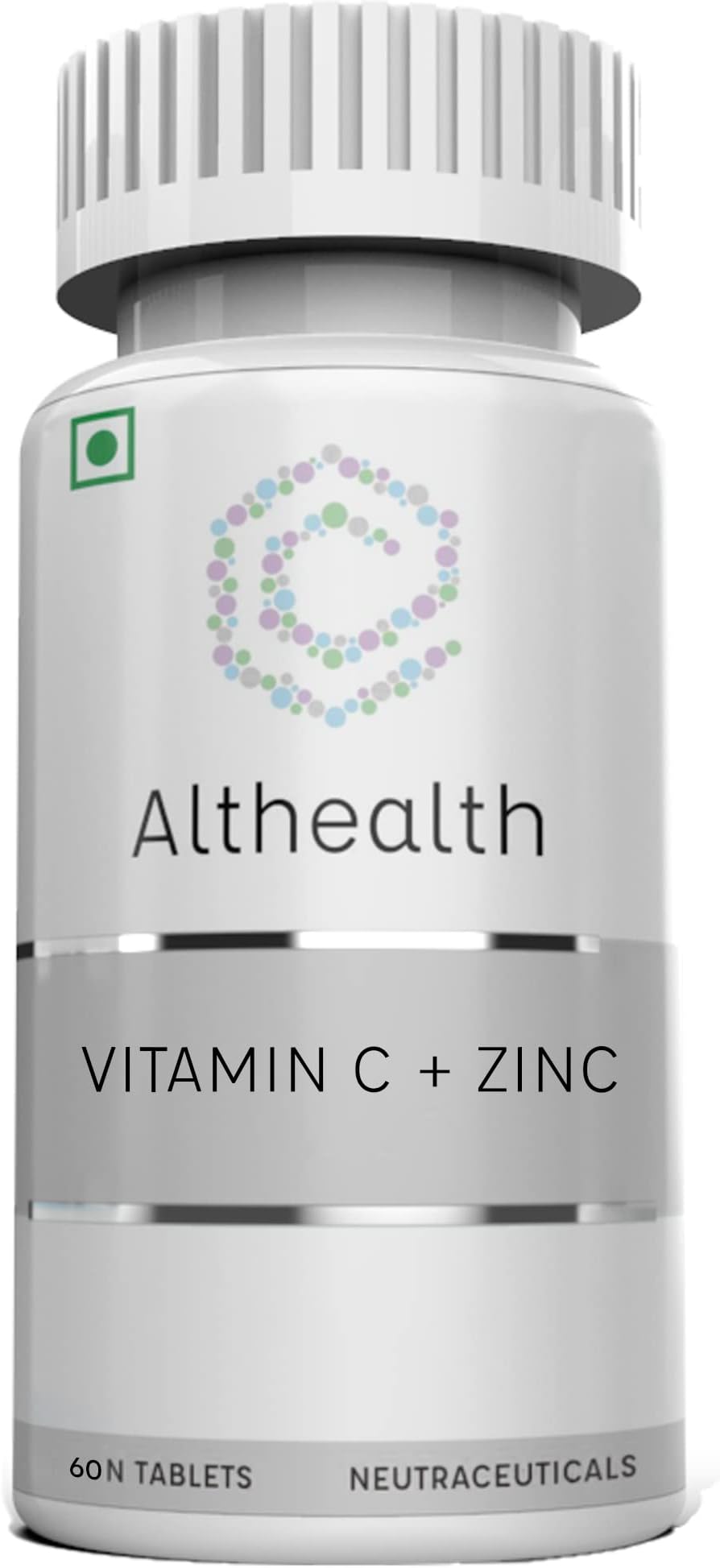 Althealth Vitamin C + Zinc Immunity Builder Supplement, Promotes Powerful Antioxidants, 60 Count, One Tablet a Day (1)