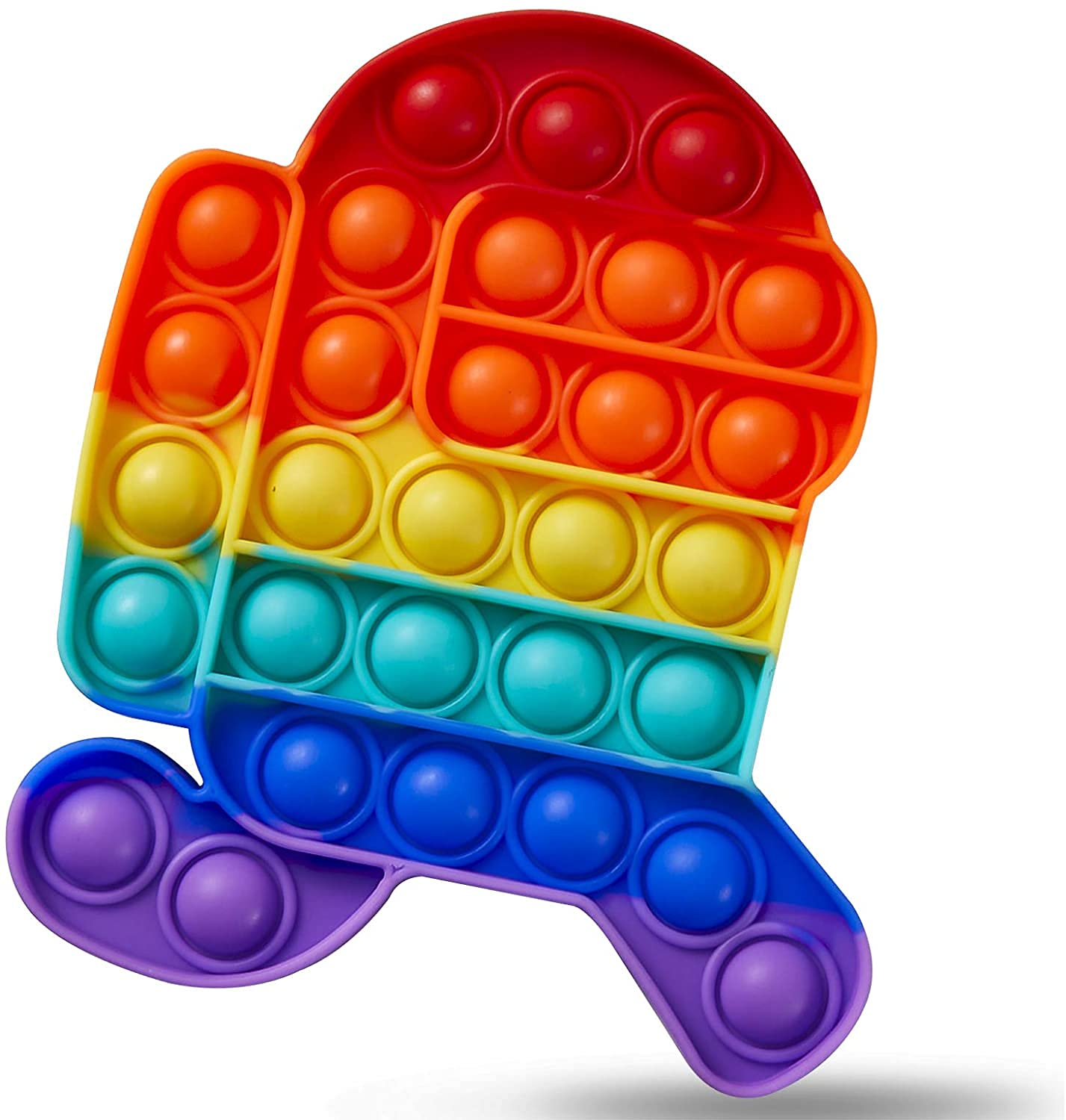 MBVBN Push Pop It Fidget Toy, Bubble Fidget Sensory Toy, Popper Anxiety Relief Autism Toy, Silicone Figetget Toy Set for ADD ADHD, Popping Fidget Novelty Gift for Kids Adults (A - Running Wolf)