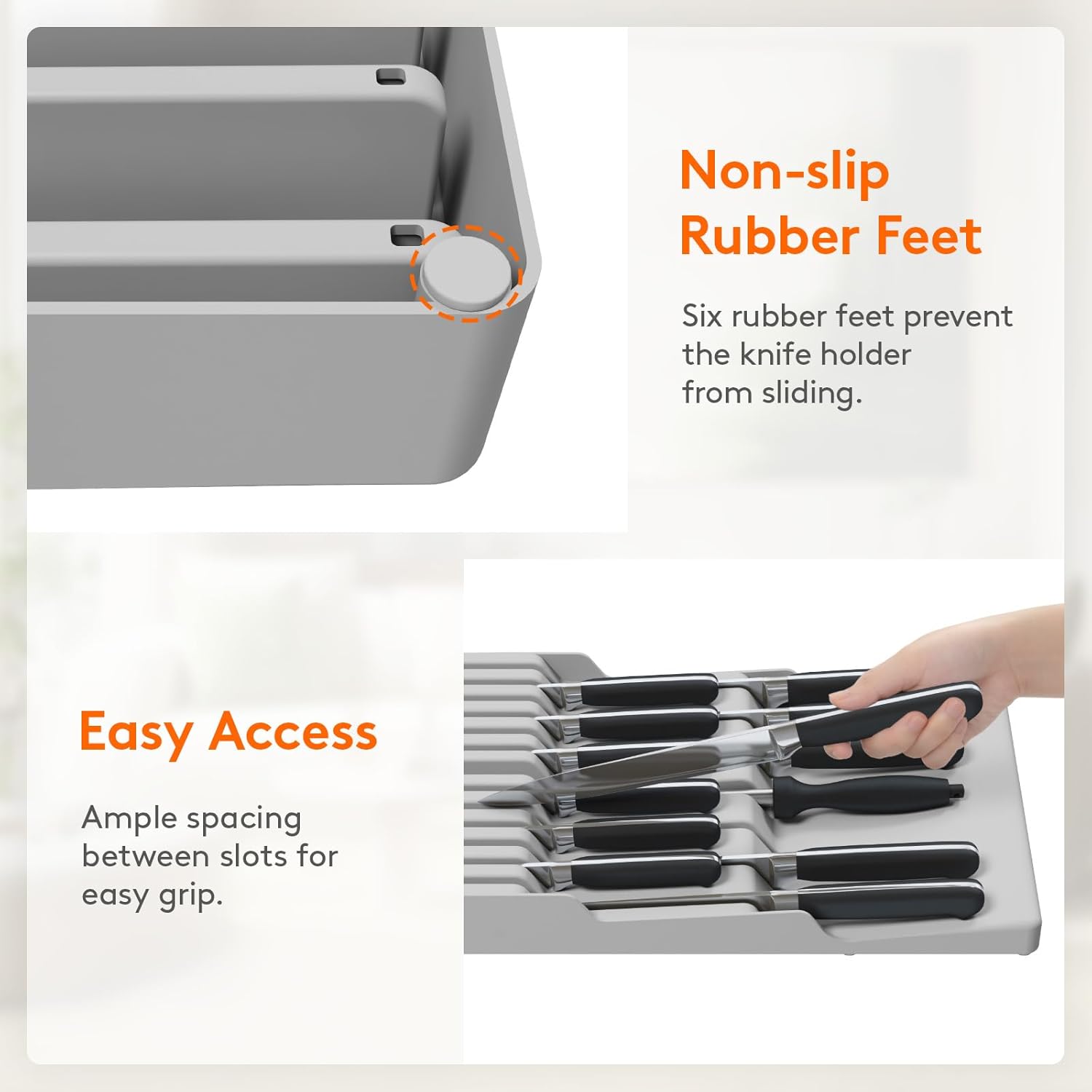 Magnetic Der Knife Organizers Insert, Kitchen Plastic In Der