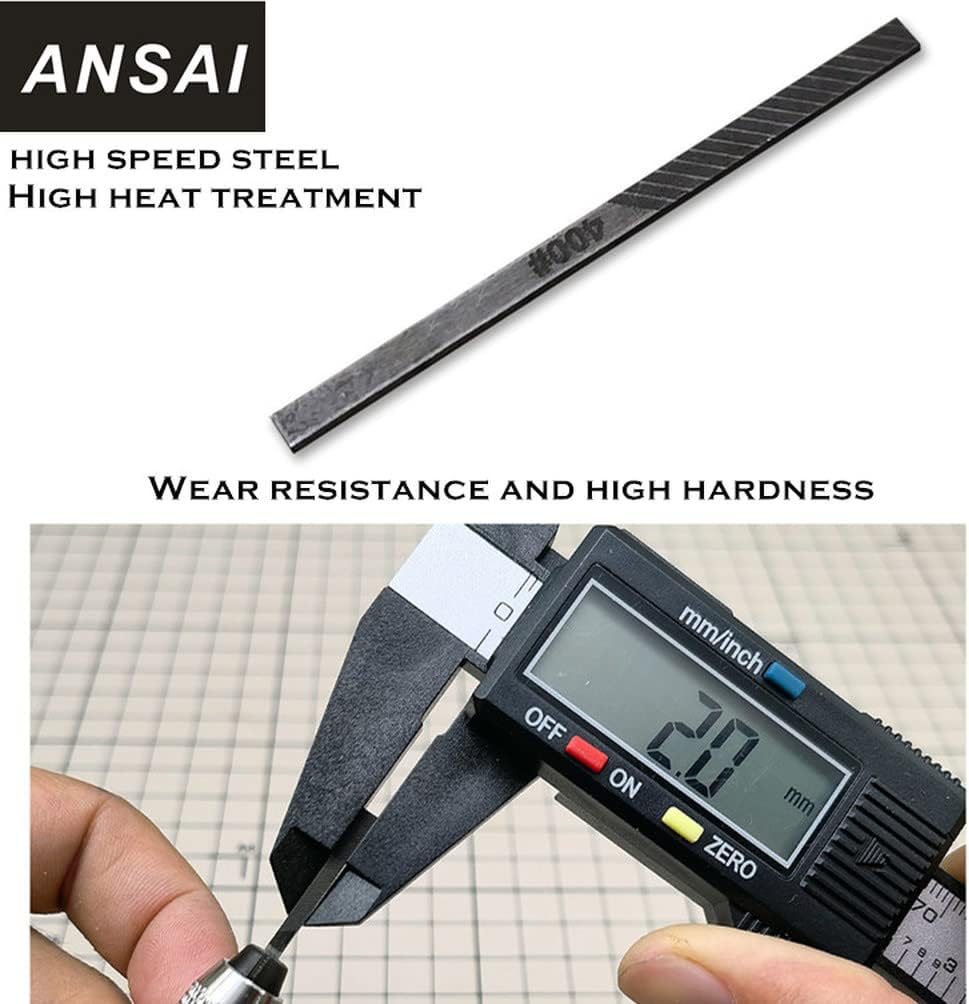 ANSAI Precision File Set for Scale Model Hobbies Tools Plastic Models, File File Pen, 400,600,800,1200 Grit (A Set of 4) (A Set of 4)