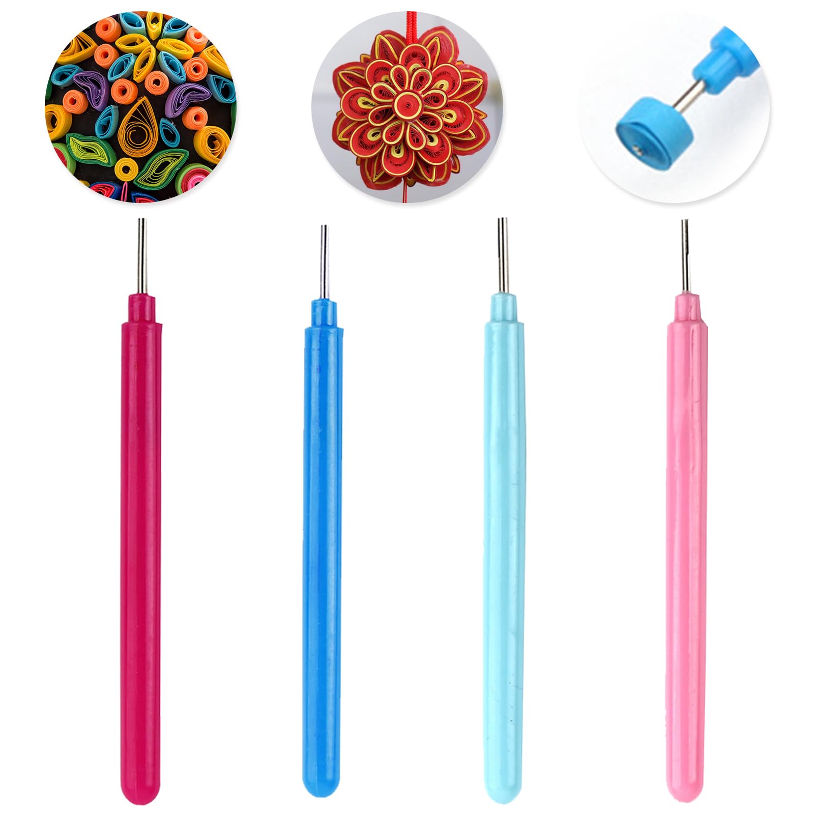 Penna Per Quilling 10 Pezzi - Strumento Per Arricciare Carta Fai Da Te - Foto 12