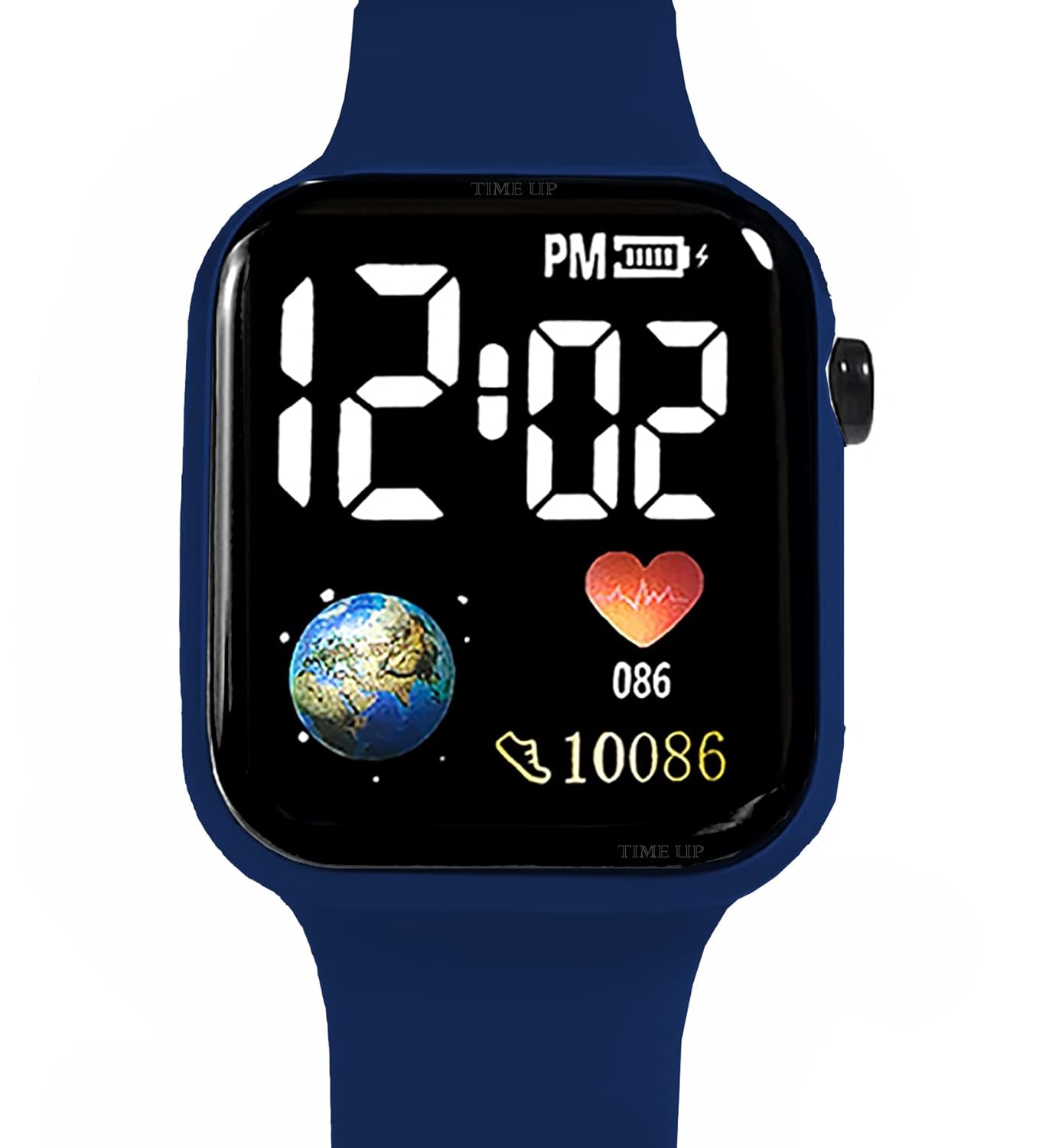 Time Up Digital Dial Waterproof Smart Design LED Display Kids Watch for Boys & Girls (Age 5-15 Years)-SRT-X (Navy) Time Up Digital Dial Waterproof Smart Design LED Display Kids Watch for Boys & Girls (Age 5-15 Years)-SRT-X (Navy)