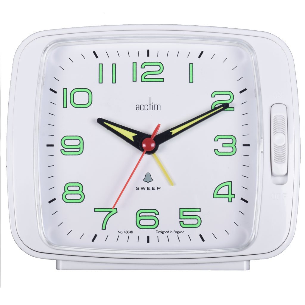 Acctim 15702 Ada Alarm Clock with Snooze in White