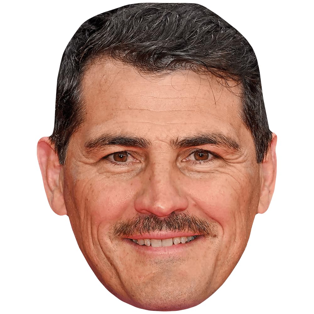 Iker Casillas (Moustache) Celebrity Mask, Flat Card Face, Fancy Dress Mask
