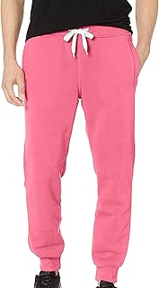 Tech Fit - Pantalones deportivos de cintura con forro activo engrosados pantalones casuales sólidos para hombre, Rosa., M