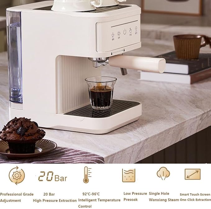 Máquina de Espresso Semi Automática con Espumador, 1.8L y Control de Temperatura miniatura 2
