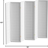 Vista 227 de Red Lantern Panel de ventana Shoji de 6 pies de alto, divisor de habitación de 3 paneles de palisandro