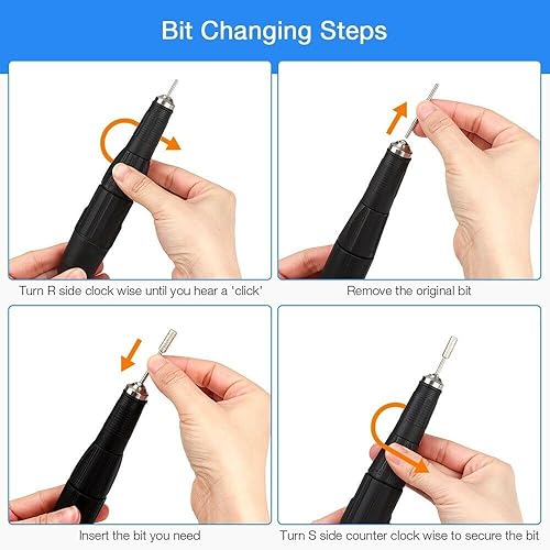 Miniatura 7 de Fuerte 90 65W 35000rpm Pedicura de acero inoxidable máquina de manicura de pulido de uñas máquina eléctrica de arte de uñas máquina de taladro