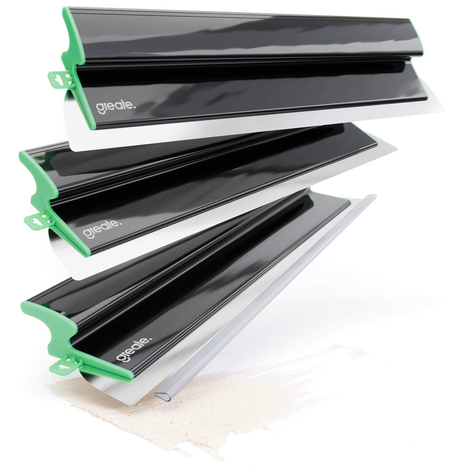greate 3 x espátula de 600 mm con mango ergonómico - espátula lisa para masilla sin arranque - espátula para placas de yeso - masilla de resorte, espátula Z lisa