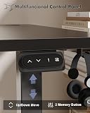 Devoko Electric Standing Desk 160x70cm, Height Adjustable Desk Ergonomic Stand up Table with 2 Memory Preset, Black - 6
