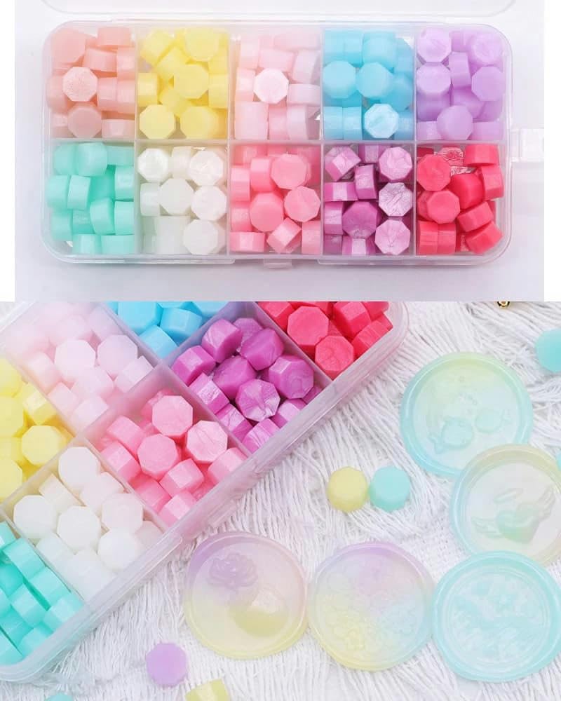 Pieczętujące kulki woskowe, 200 sztuk Mixcolor Zestaw do pieczętowania woskiem Koraliki do pieczętowania do rękodzieła w stylu vintage Koperta Ślubna Pieczęć woskowa Narzędzie do robienia pieczęci wos