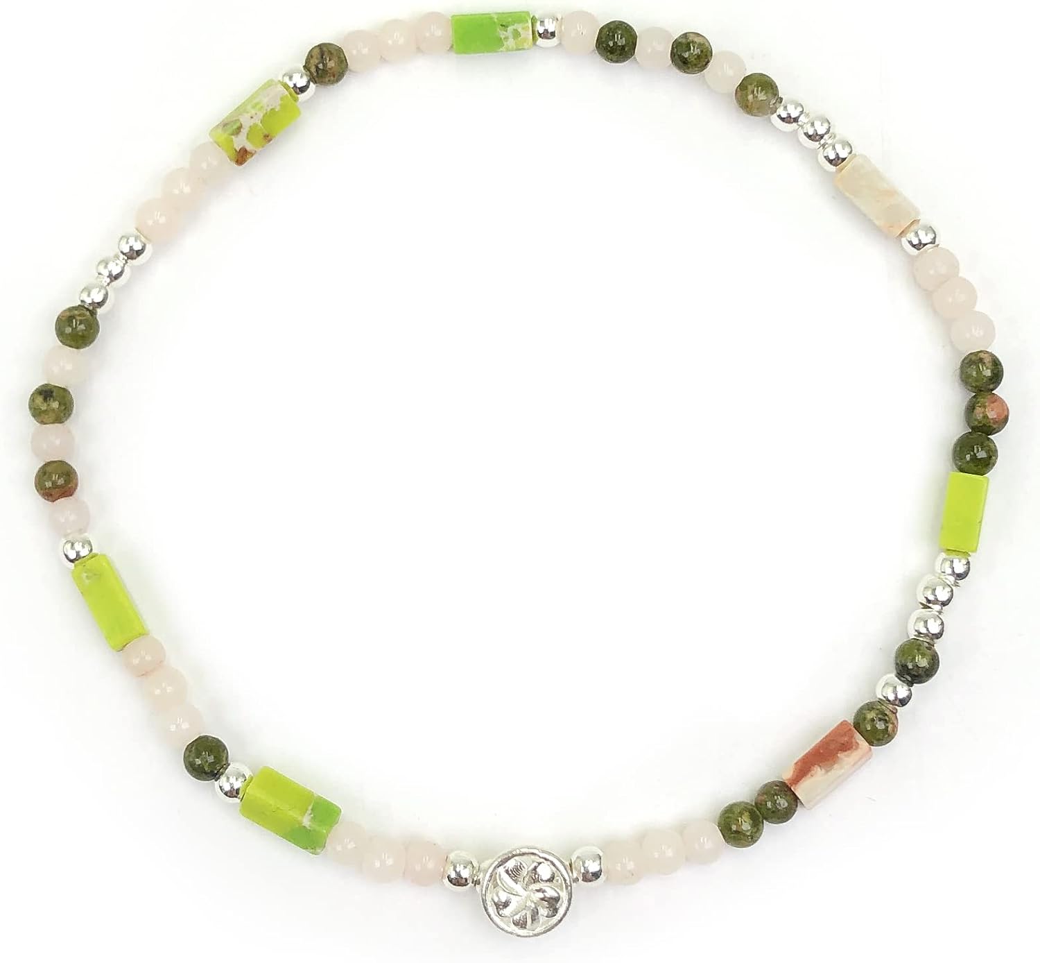 Kingstone Gemstone Silver Daily Wish Thread Gift for Mom Girlfriend Boyfriend BF Couple 7 inches