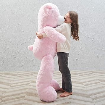 Cute Bear with Plush 120 cm Bow Tie - Valentine's Special Gift Pink