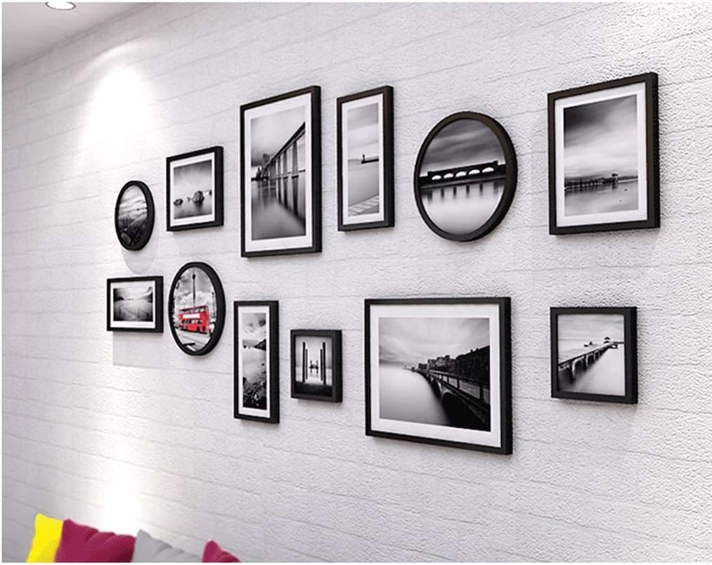 LPAOMKL フォトウォール-ウォールフォトフレームコレクションマルチフォトフレームセット12フォトフレームウォールセットDIYモ