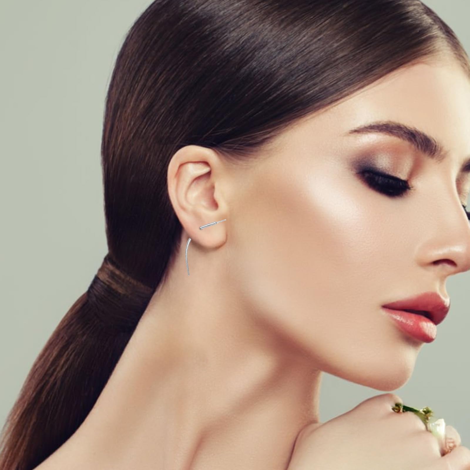 Tucnoeu 18 sztuk igieł do piercingu, 14 – 20 g, pomoc do piercingu, stal nierdzewna, pomoc w wprowadzaniu do uszu, nosa, warg, pępka i wielu innych
