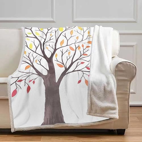 Forest Cobijas Calientes para Invierno - Mantas de picnic multicolor, forro polar de microfibra para dormitorio, tamaño pequeño, 31.5 x 47 pulgadas