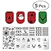 Produktbild Frcolor 5 Stücke Nail art Stamping Stamping Schablone DIY Nail art Bild Stamping Platten Weihnachtsmann Weihnachten Blume