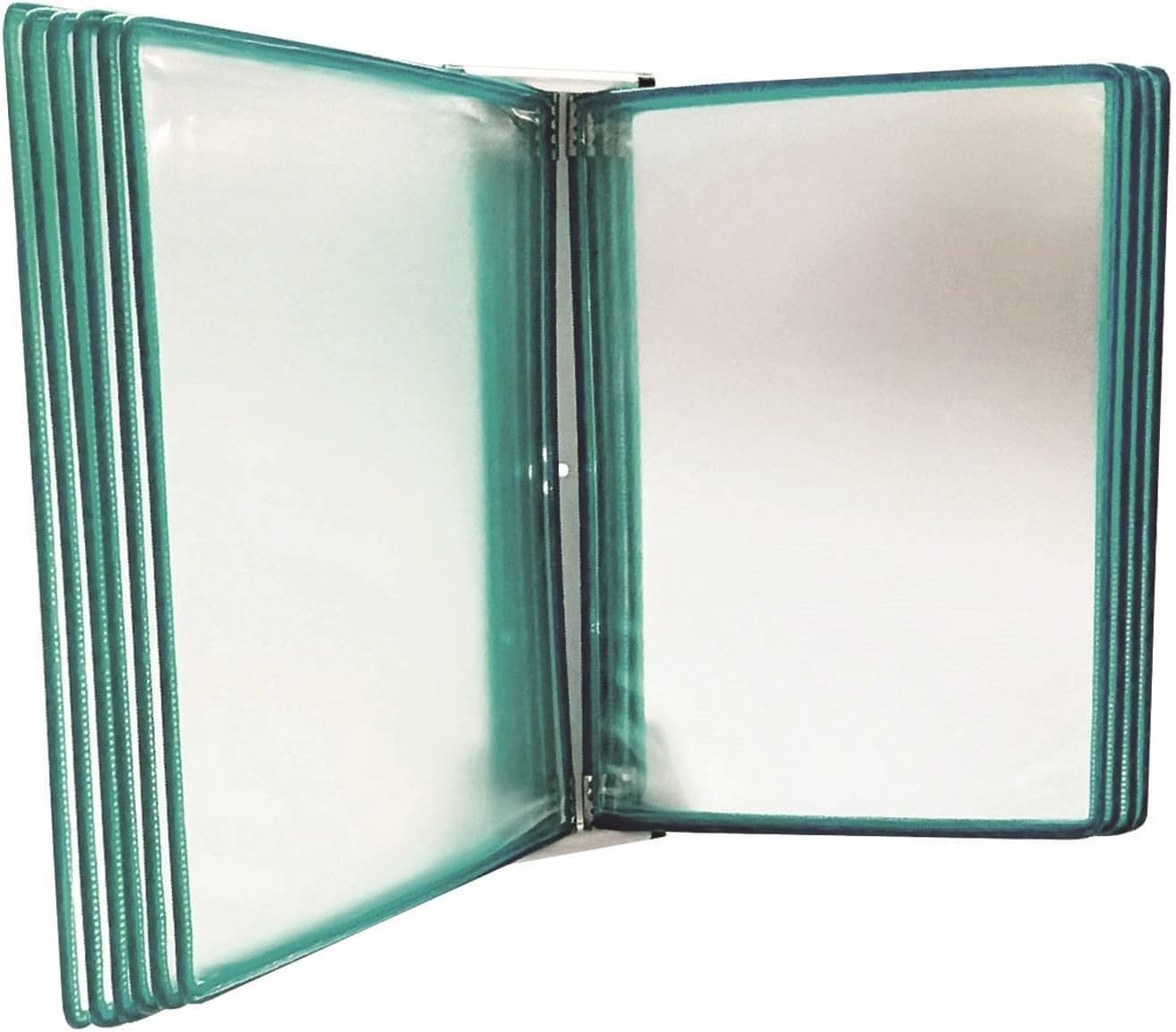 noxozoqm Desktop/Wall Reference With 10 Panels Easy-Load Pockets,Flip File Rack, For Display A4 Documents.(Color:G)