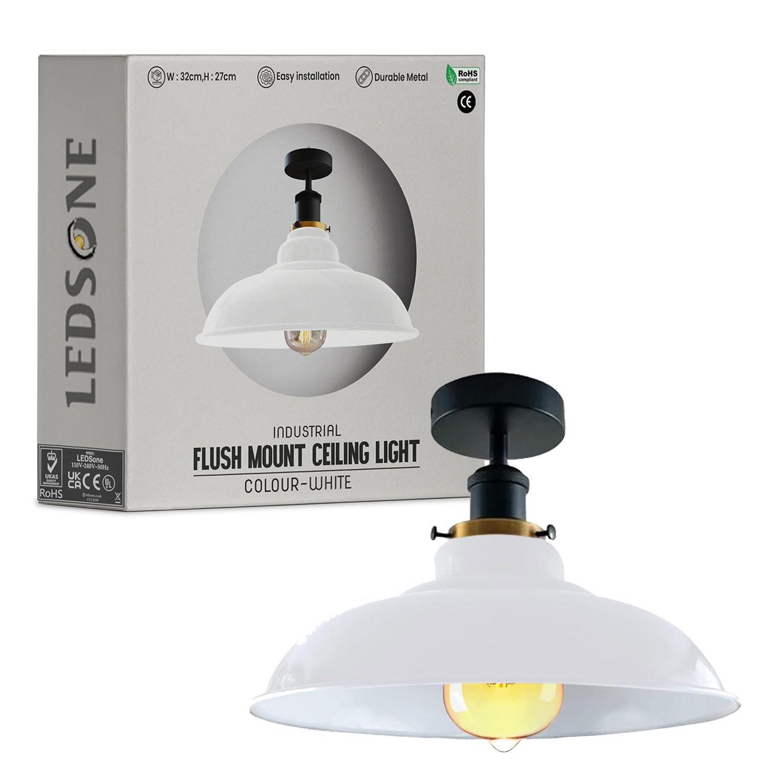 LEDSone Industrial Semi Flush Mount Ceiling Lights โ image 1