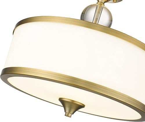 Miniatura 8 de Z-Lite 307SF-CH Cosmopolitan - Montaje semiempotrado de tres luces, marco de metal, acabado cromado y sombra blanca de material de vidrio