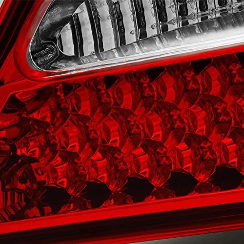 AKKON - For Mercedes Benz R170 SLK Class Red Clear Rear LED Tail Lights Brake Lamps Replacement Left + Right