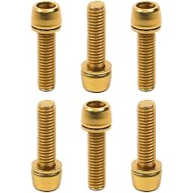 Chooee Mountain Bike Stem Bolts 6PCS,M5 x 18mm Road Bicycle Stem Bolts Screw for MTB DH BMX