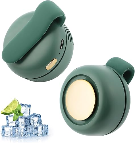 Mini ventilador eléctrico portátil silencioso sin aspas, mini ventilador de torbellino para ventilador de clip de cintura (3 velocidades),