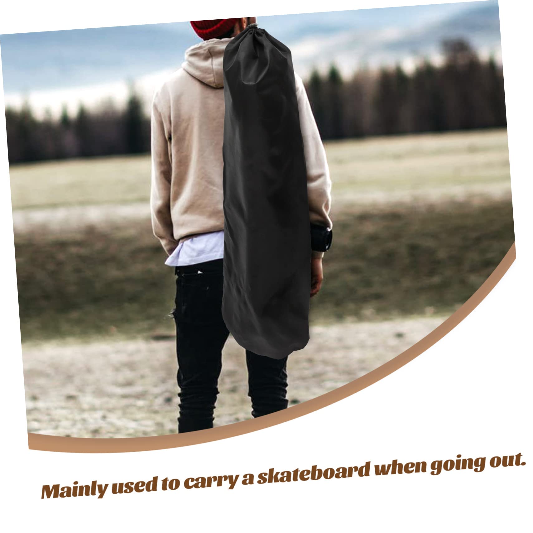 BESPORTBLE 2pcs Oxford Cloth Men's Skateboard Bag Multifunctional Sling Backpack for Travel Random Style